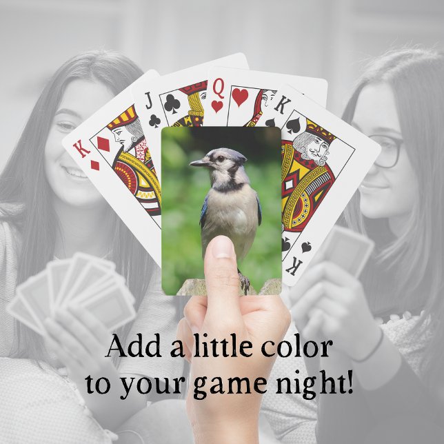 Jeu De Cartes Blue Jay sur Fence Bird Lover's Playing Cards (Blue Jay Playing Cards add color to your game night. A fun "just because" gift for bird lovers!)