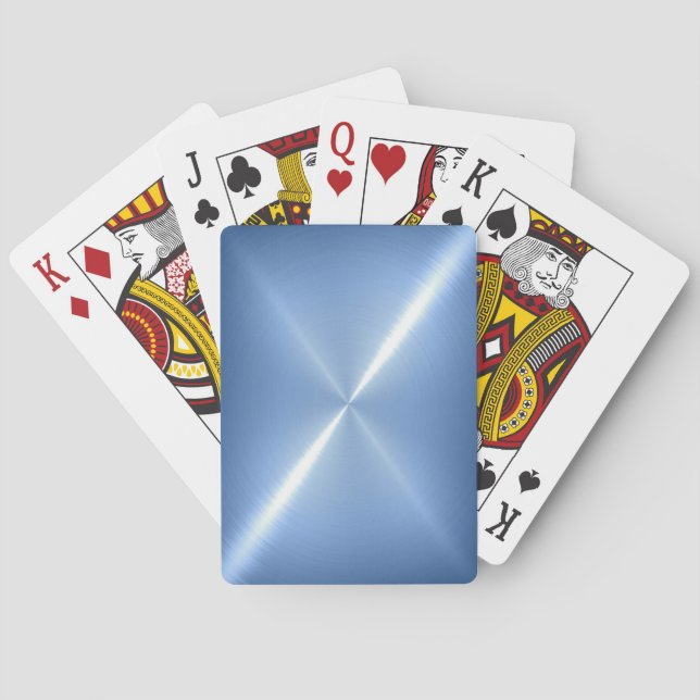 Jeu De Cartes Blue Platinum Stainless Shiny Metal (dos)