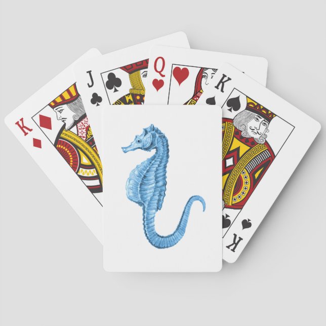 Jeu De Cartes Blue seahorse coastal nautical ocean beach (dos)