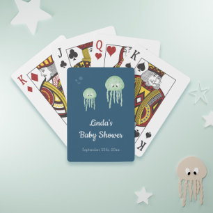 Jeu De Cartes Blue Under the Sea Jellyfish Baby shower