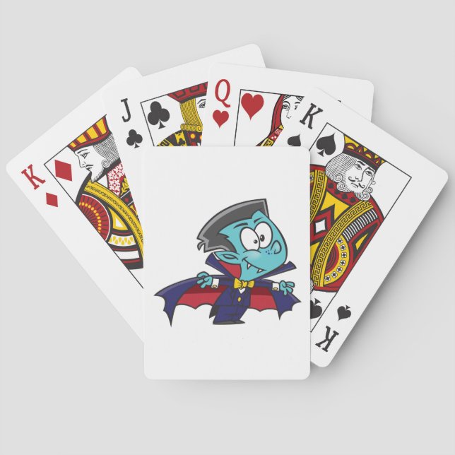 Jeu De Cartes Blue Vampire Boy with Cape Cute Dracula (dos)