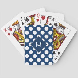 Jeu De Cartes Blue White Polka Dot