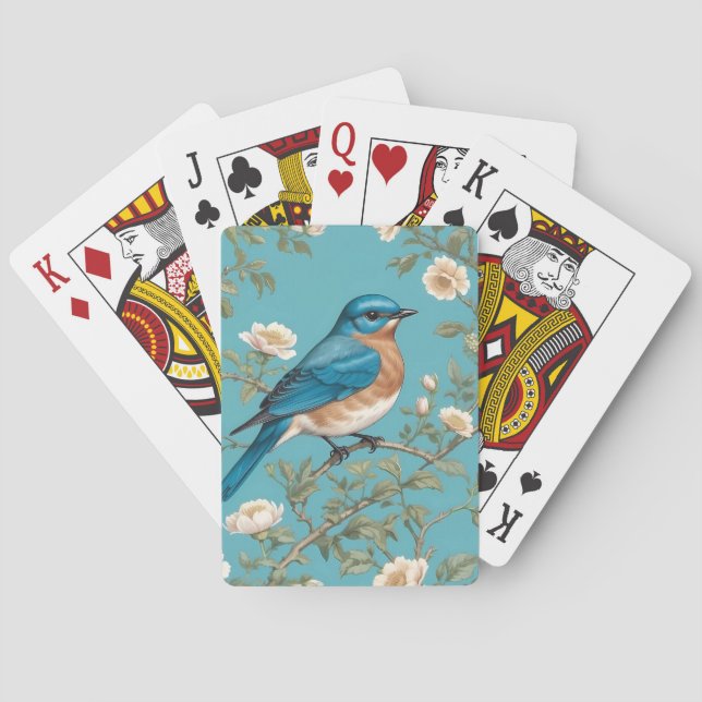 Jeu De Cartes Bluebird William Morris Inspiré Turquois (dos)