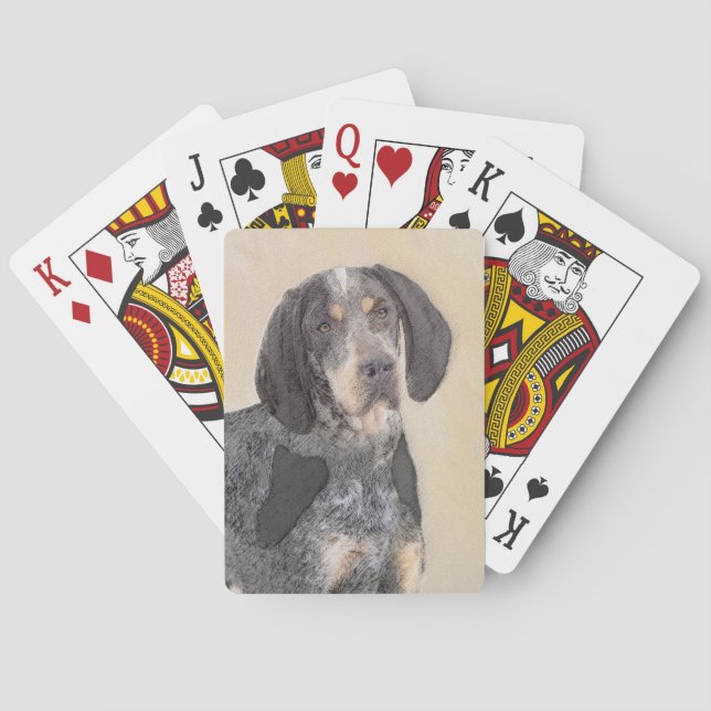 Jeu De Cartes Bluetick Coonhound Painting - Cute Original Dog Ar (dos)