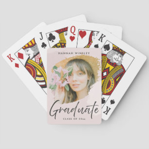 Jeu De Cartes Blush Pink Ajouter Votre Photo Diplôme Personnalis