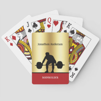 Jeu De Cartes Bodybuilding silhouette of Weightlifter Personal
