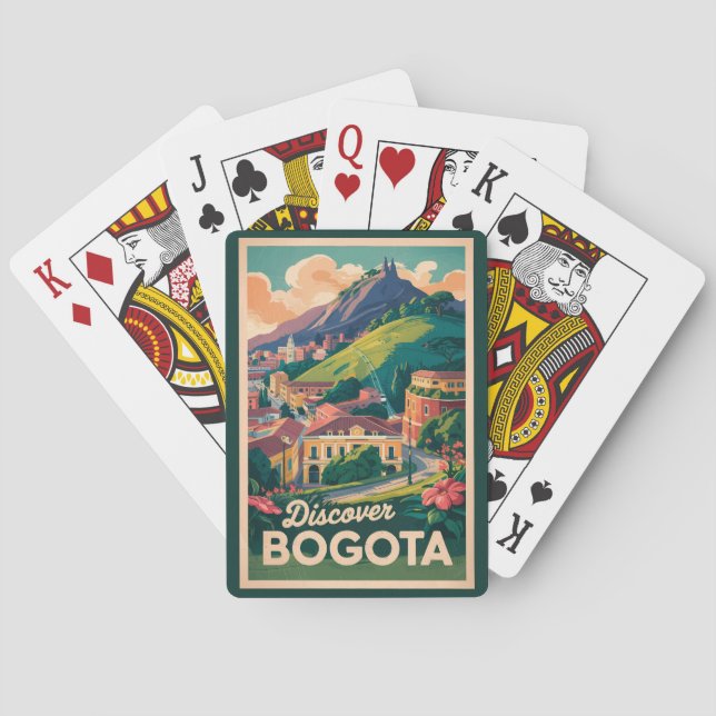 Jeu De Cartes Bogota Colombia Travel Art Vintage (dos)