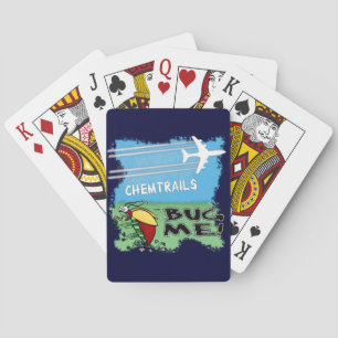 Jeu De Cartes Bogue fuyant un avion de traînée chimique