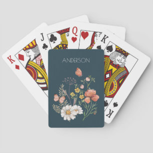 Jeu De Cartes Boho Fleur sauvage botanique