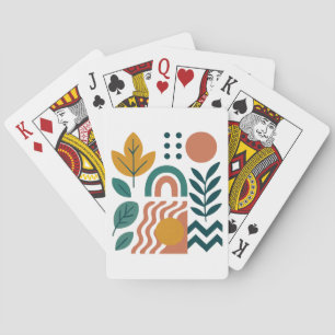 Jeu De Cartes Boho moderne Abstrait Nature Wall Art