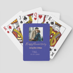 Jeu De Cartes Boho moderne heureux anniversaire ajouter nom bleu