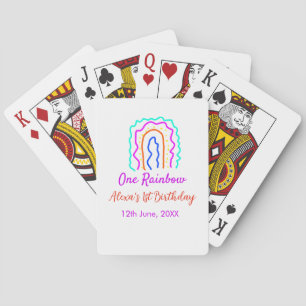 Jeu De Cartes Boho Rainbow un anniversaire enfants brillant rétr
