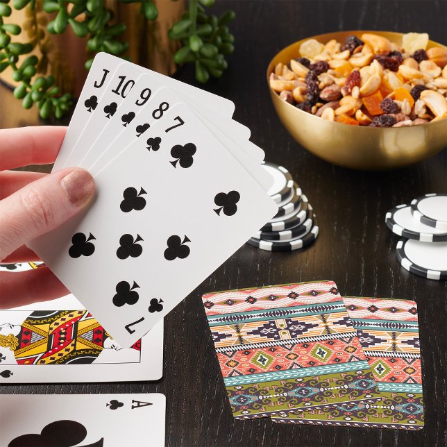 Jeu De Cartes Boho Tribal Motif géométrique Sud-Ouest Aztec (Créateur téléchargé)