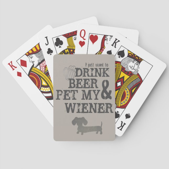 Jeu De Cartes Boire de la bière et des animaux de compagnie Ma b (dos)
