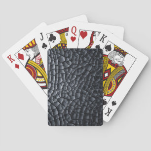 Jeu De Cartes bois brûlé texture craquelée charbon motif