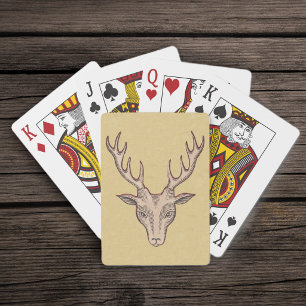 Jeu De Cartes Bois de cerf surréaliste vintage