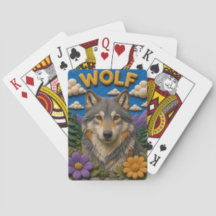 Jeu De Cartes Bois de Wolf Mountain Moderne KlayKoo