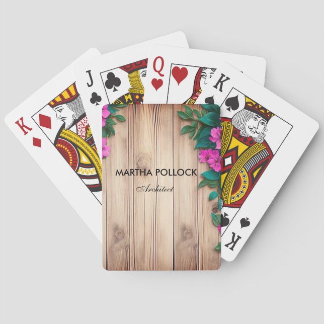 Jeu De Cartes Bois rose (dos)