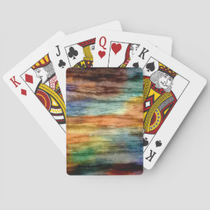Jeu De Cartes Bois vintage Art Abstrait 8