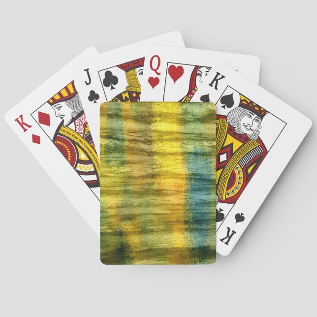 Jeu De Cartes Bois vintage Art Abstrait 9 (dos)