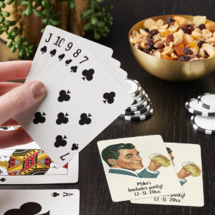 Jeu De Cartes Boissons de cocktails vintage, homme buvant des bo