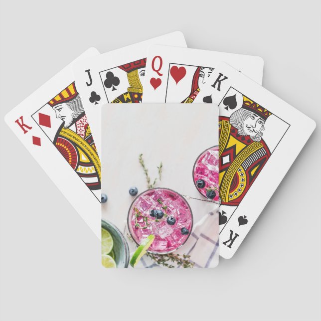 Jeu De Cartes boissons de lime de bleuets (dos)