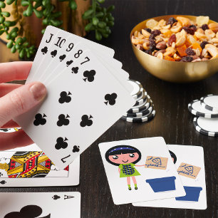 Jeu De Cartes Boîte à pizza Recycling Girl Amusante Éco-Friendly