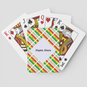 Jeu De Cartes Bolivie Drapeau Bolivien Personnalisé En Carreaux