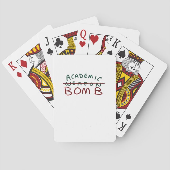 Jeu De Cartes Bombe universitaire surdimensionnée (dos)