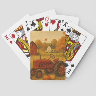 Jeu De Cartes Bon automne tracteur classique et ferme