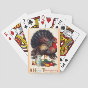 Jeu De Cartes Bon thanksgiving Turquie Vintage