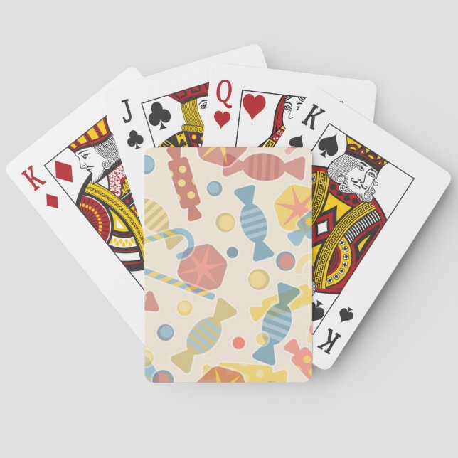 Jeu De Cartes Bonbons et motif de sucrerie (dos)