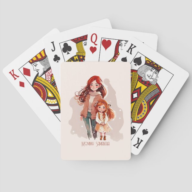 Jeu De Cartes Bond adorable maman et fille (12) (dos)