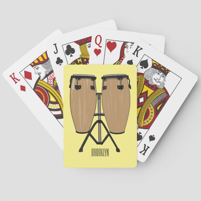 Jeu De Cartes Bongo, dessin animé de batterie (dos)