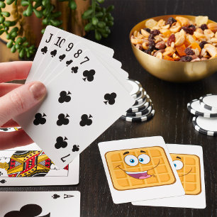 Jeu De Cartes Bonheur Gaufre Kawaii Sourire Nourriture de Petit 