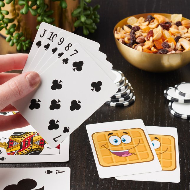 Jeu De Cartes Bonheur Gaufre Kawaii Sourire Nourriture de Petit  (Créateur téléchargé)