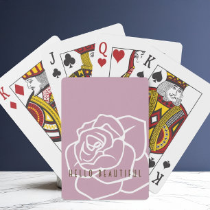 Jeu De Cartes Bonjour Belle - Rose Rose Moderne Chic