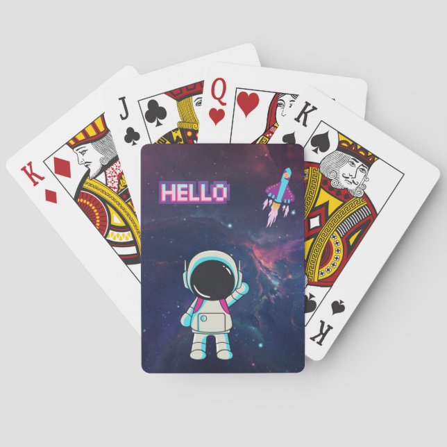 Jeu De Cartes Bonjour de l'espace. (dos)