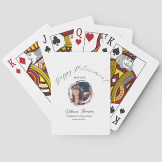 Jeu De Cartes Bonne année de retraite nom cercle photo retraité