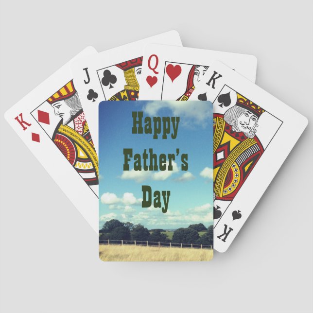 Jeu De Cartes Bonne fête des pères Conception de campagne (dos)