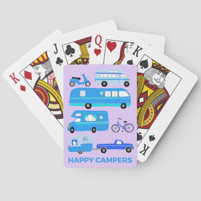 Jeu De Cartes BONS CAMPERS Rétro Motorhome RV Trailers (dos)