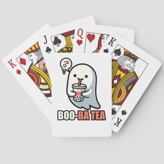 Jeu De Cartes Boo-Ba Tea Ghost – Amoureux de Bubble Tea Hallowee (dos)