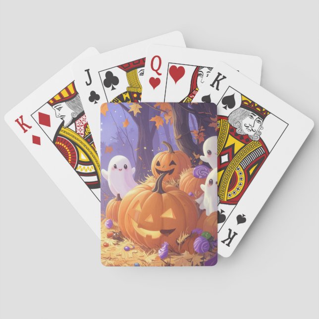 Jeu De Cartes Boo d'Halloween mou (dos)