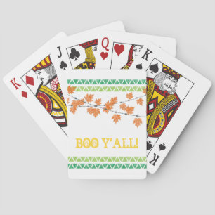 Jeu De Cartes BOO Y'ALL Chalkboard Feuilles Famille Halloween Fu