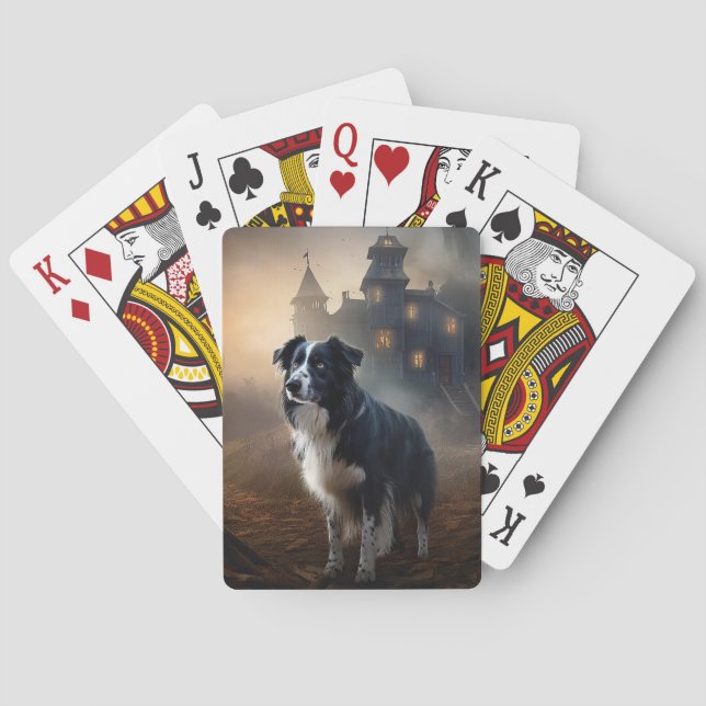 Jeu De Cartes Border Collie Halloween Épouvantable (dos)