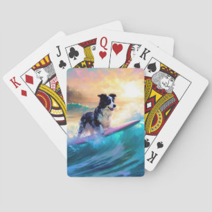 Jeu De Cartes Bordure Collie Beach Plage Plage Plage de surf Pei
