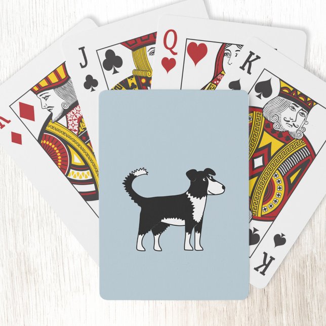 Jeu De Cartes Bordure mignonne galloise Collie Sheepdog (Welsh Border Collie Sheepdog dog playing cards)