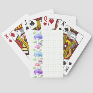 Jeu De Cartes Bordure motif aquarelle verticale transparente