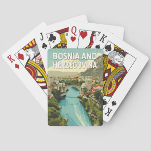 Jeu De Cartes Bosnie-Herzégovine Illustration Art Voyage