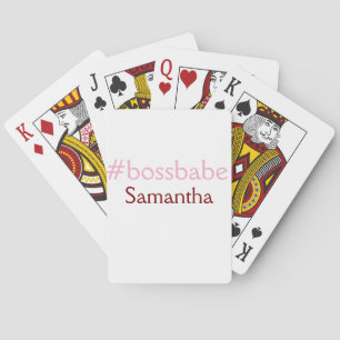 Jeu De Cartes Bossbabe hashtag rose clair ajouter nom fille patr